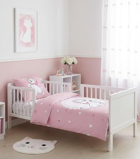 Disney Aristocats Marie Cat Bettwäsche-Set für das Babybett Rosa
