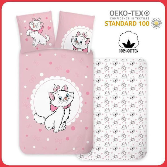 Disney Aristocats Marie Cat Bettwäsche-Set für das Babybett Rosa