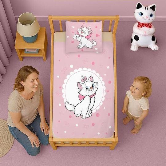 Disney Aristocats Marie Cat Bettwäsche-Set für das Babybett Rosa