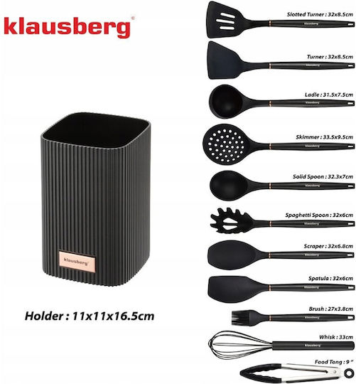 Klausberg Σετ Ανοξείδωτων Εργαλείων Μαγειρικής με Βάση 12τμχ