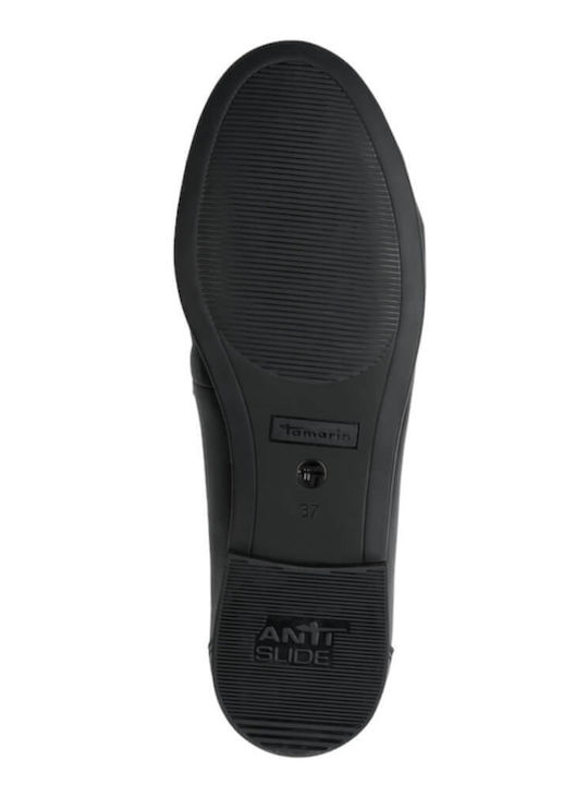 Leather Women's Loafers in Black
