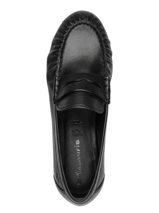 Leather Women's Loafers in Black