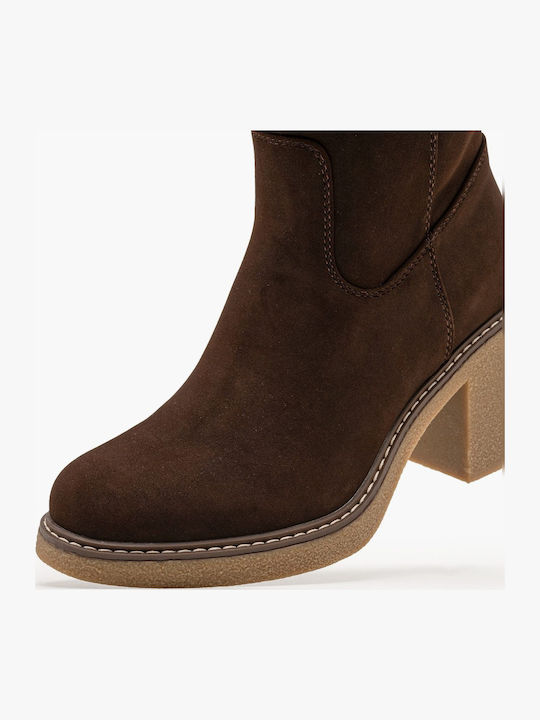 Damenstiefel mit hohem Absatz Braun