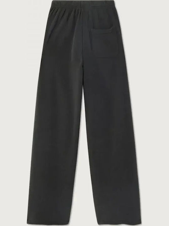 Women's Black Set with Elastic Waist Trousers in a Loose Fit