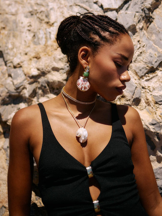 Kaleido Necklace in Gold-Plated Silver Light Blue