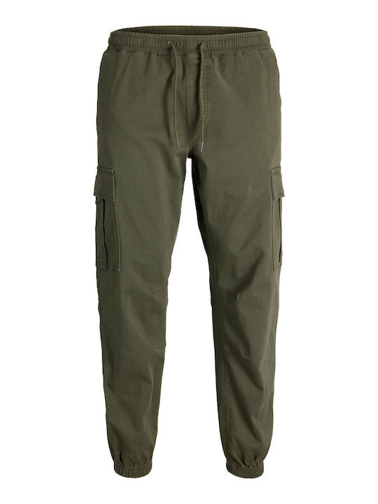 Jpstkane Dylan Ανδρικό Παντελόνι Cargo Ελαστικό Relaxed Fit Olive Night