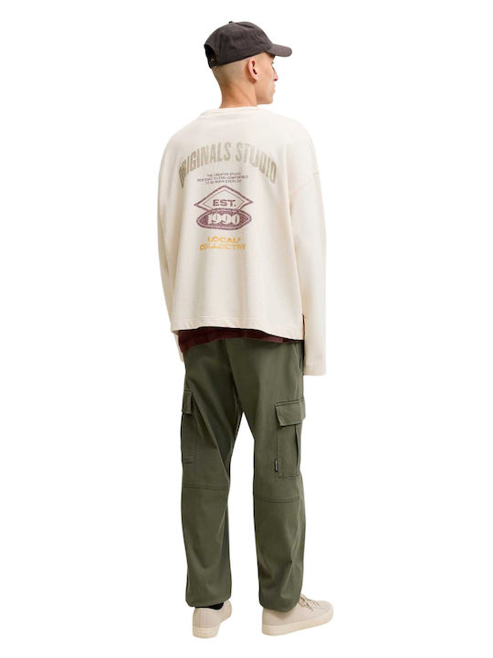 Jpstkane Dylan Ανδρικό Παντελόνι Cargo Ελαστικό Relaxed Fit Olive Night