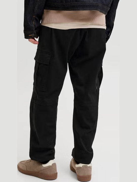 Jpstkane Dylan Cargo-Hose für Herren, elastisch, Relaxed Fit, Schwarz