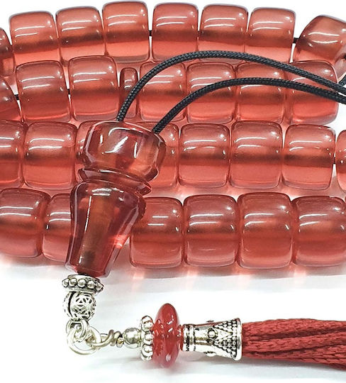 Roloi Komboloi Κομπολόι με 33 Χάντρες από Μαστίχα Μήκους 33εκ. Κόκκινο