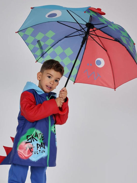 Tuc Tuc Kinderregenschirm mit Gebogenem Handgriff, Automatisch, Blau