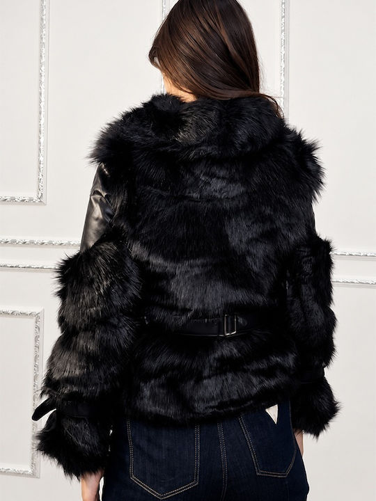 Short Black Women's Fur