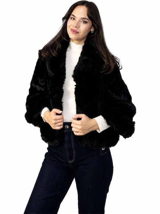Kurzer Damenpelz Black