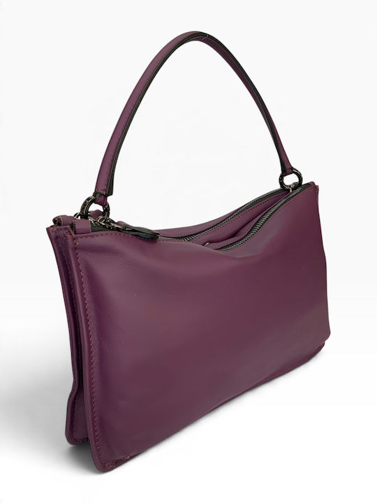 Leather Women's Shoulder / Crossbody Bag Burgundy