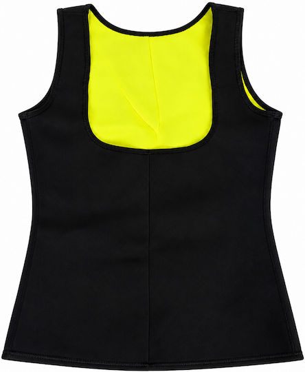Tricou Sport de Damă din Neopren cu Efect Termic, Modelator, pentru Antrenamente de Fitness, Respirabil, cu Uscare Rapidă, Negru, Mărimea L