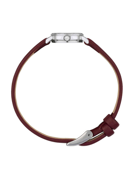Breil Women's Battery-Powered Watch with Burgundy Leather Strap
