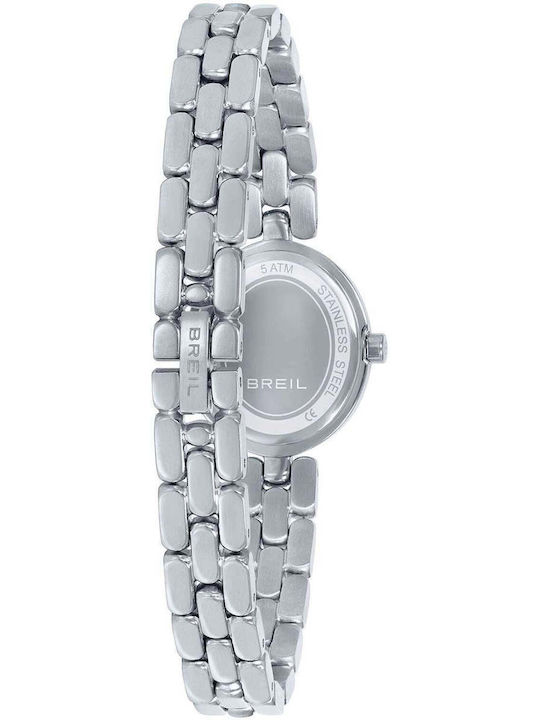 Women's Battery-Powered Watch with Silver Stainless Steel Bracelet