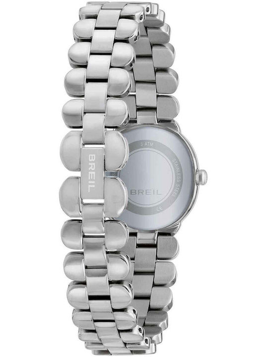 Women's Battery-Powered Watch with Silver Stainless Steel Bracelet