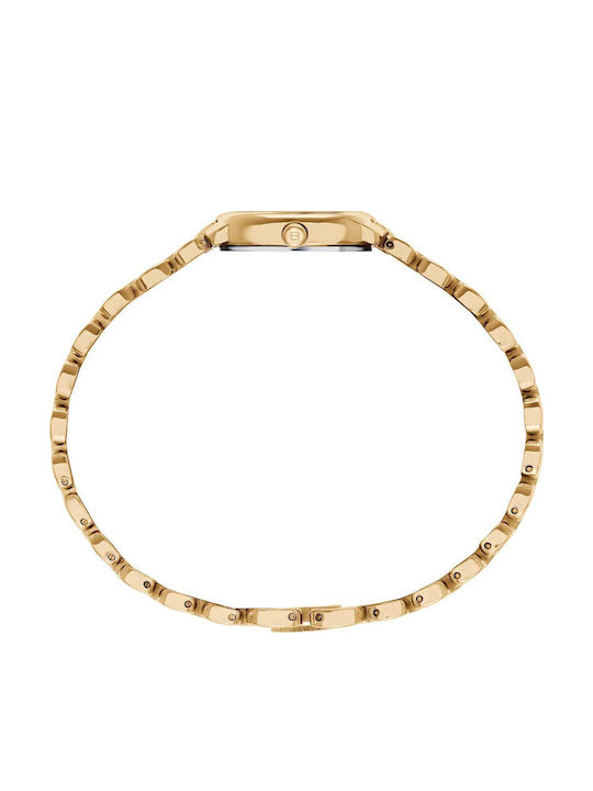 Women's Battery-Powered Watch with Gold Stainless Steel Bracelet