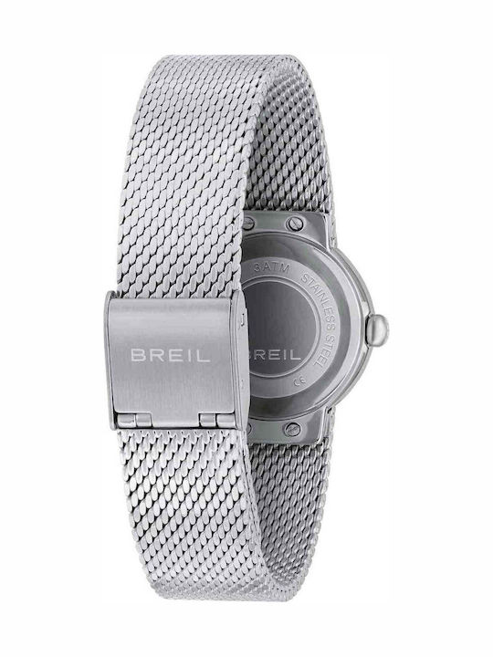 Women's Battery-Powered Watch with Silver Stainless Steel Bracelet
