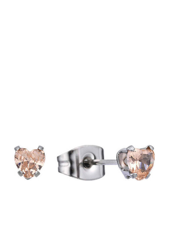 Asimi Steel Earrings Colorful Hearts – 1 Pair