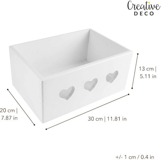 Creative Cutie Cadou de Crăciun din Lemn, Albă, 20x13x30 cm