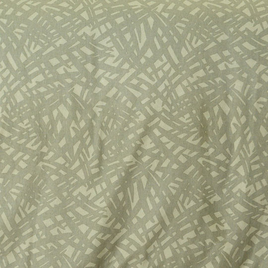 Melinen Single Bed Sheet Set 170x270cm Olive (3pcs)