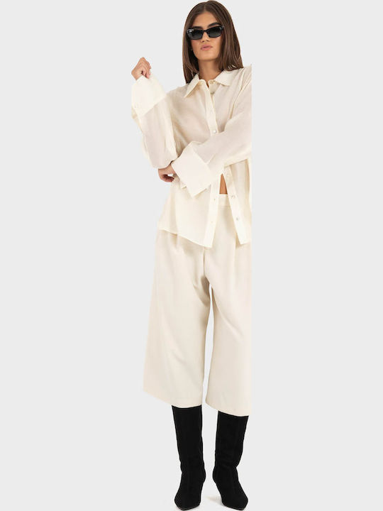 Damen-Bermudas Cream