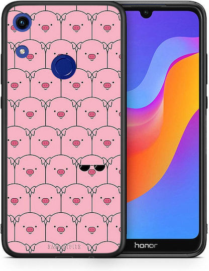 Smartfits Pig Glasses Заден Капак Пластмаса / Силиконов Розов (Huawei Nova 8i / Honor 50 Lite)