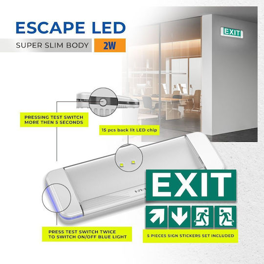 Vivalux LED Emergency Light with Battery Power Source