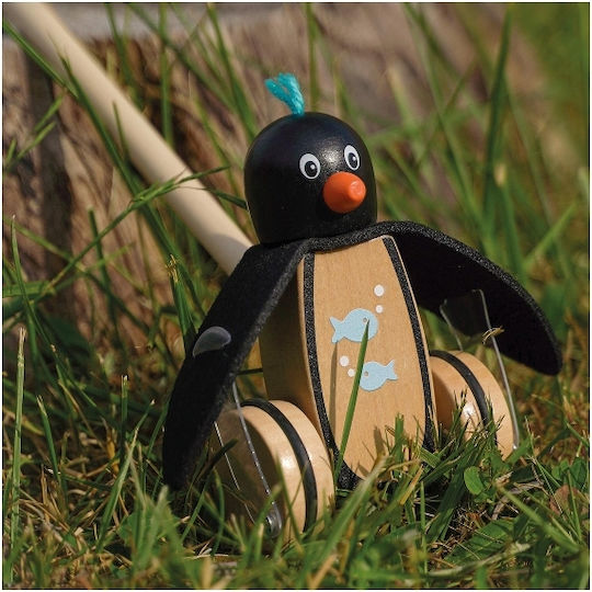 Nachziehspielzeug Pinguin Pablo aus Holz ab 18 Monaten