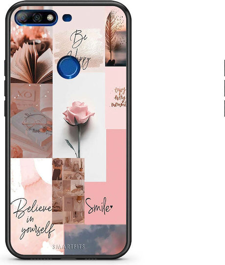 Smartfits Aesthetic Collage Umschlag Rückseite Silikon Mehrfarbig (Huawei Y7 2018/Y7 Prime 2018)