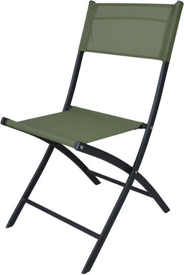 Метален градински стол Black/green 46x52x85 см.
