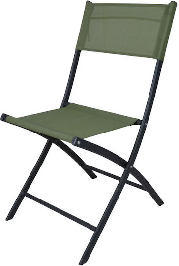 Метален градински стол Black/green 46x52x85 см.