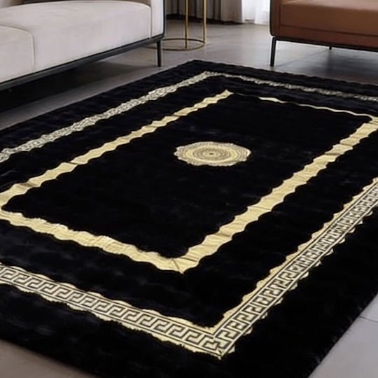 Kraft World Gold India 180x280cm Shaggy Γούνινο Μαύρο, Crp-gold180x280-μαύρο