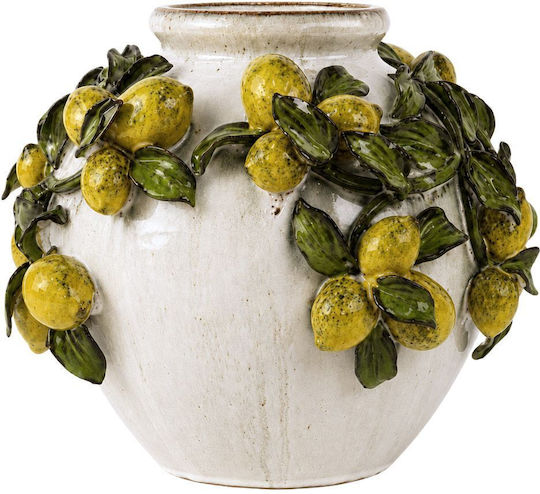 Ceramic Vase Planter Lemons Composition Φ36x28cm