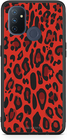 Smartfits Animal Umschlag Rückseite Kunststoff Rot (OnePlus Nord N100) A00_SM1-ON-NORDN100_ANIMALREDLEOPARD_RO1