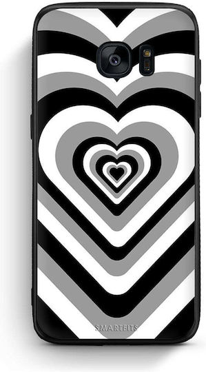 Smartfits Hearts Back Cover Πλαστικό Μαύρο (Galaxy S7 Edge)