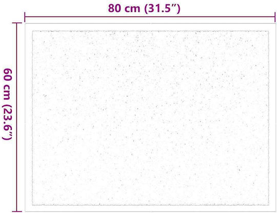 vidaXL Πατάκι Εισόδου Μαύρο 60x80εκ.