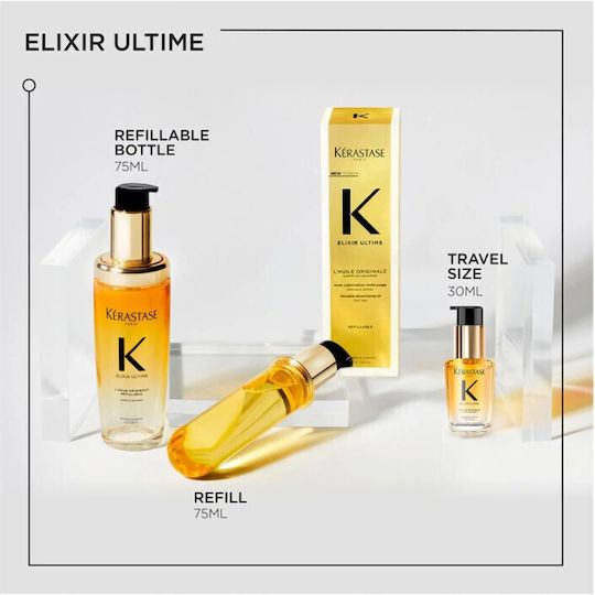Elixir Ultime L'huile Originale Λάδι Μαλλιών για Ενδυνάμωση κατά της Ψαλίδας 30ml