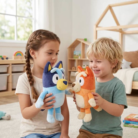 Set de Jucării de Plus Bluey Bingo, Personaje Bluey, 28 Cm, Moi, Cadoul Perfect pentru Copii, Multicolor