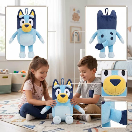 Set de Jucării de Plus Bluey Bingo, Personaje Bluey, 28 Cm, Moi, Cadoul Perfect pentru Copii, Multicolor