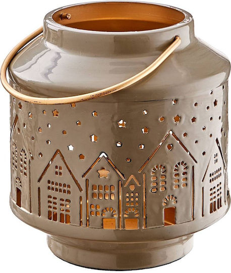 Butlers Grey Metal Tabletop Lantern 16x16 cm