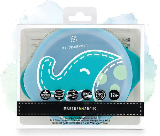Marcus & Marcus Μπωλ Σιλικόνης με Καπάκι & Βεντούζα Elephant