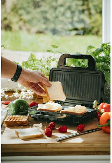 Sandwichmaker für 2 Toasts 750 W Schwarz