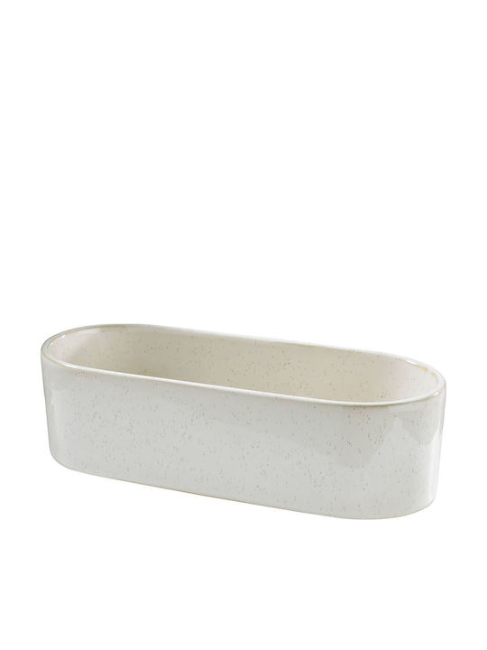 Butlers Advent Ceramic Candle Holder in White 26x11x7cm