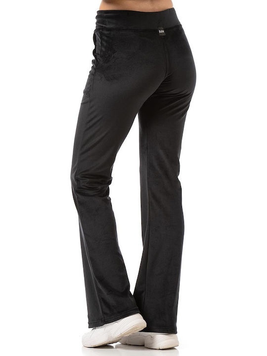 Pantaloni de Trening din Catifea Negri