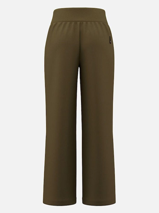 Широк спортен панталон Military Green