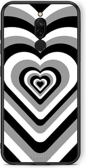 Smartfits Hearts Back Cover Πλαστικό Μαύρο (Redmi 8)