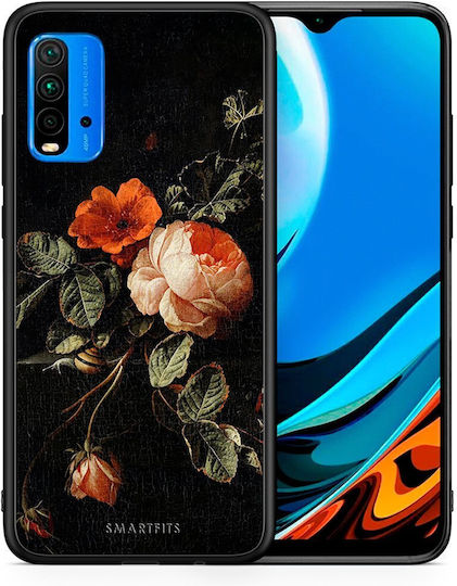 Smartfits Vintage Roses Umschlag Rückseite Schwarz (Xiaomi Redmi K20, Xiaomi Redmi K20 Pro)