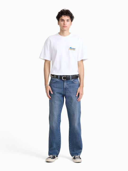 Herren Jeanshose Relaxed Straight Fit Mid Blue Fade